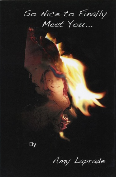 Book cover showing photo on fire