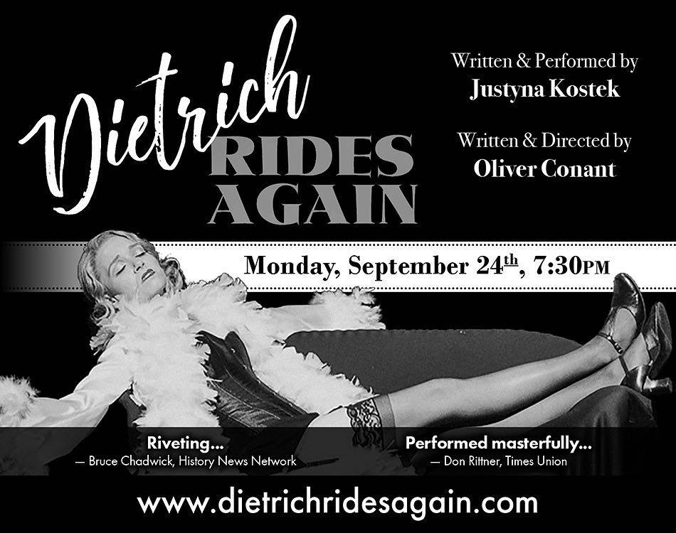 Event poster for Dietrich Rides Again